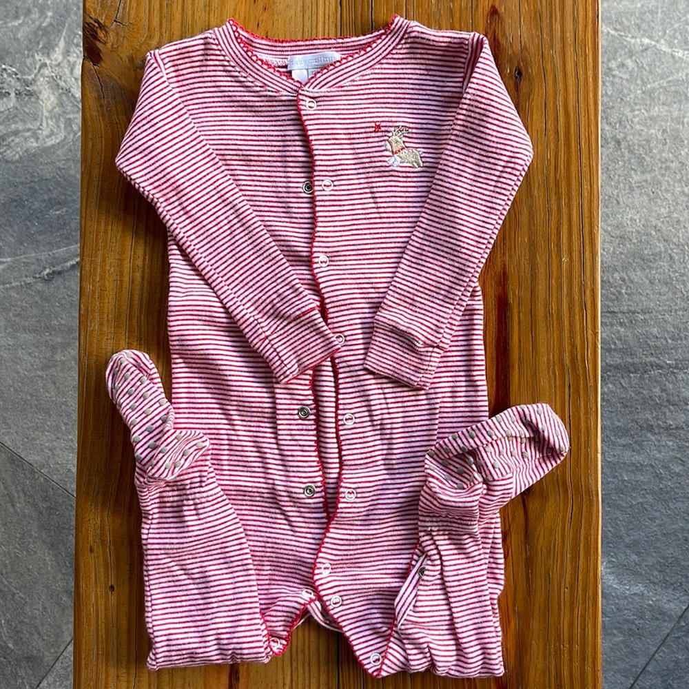 Reindeer Baby Cottons Footie PJ